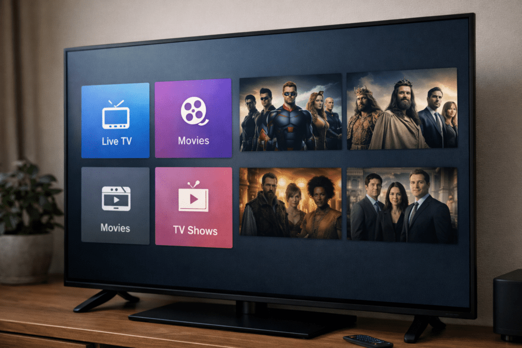 IPTV Smarters interface on TV Canada