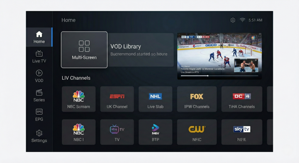 IPTV Smarters or TiviMate interface Canada