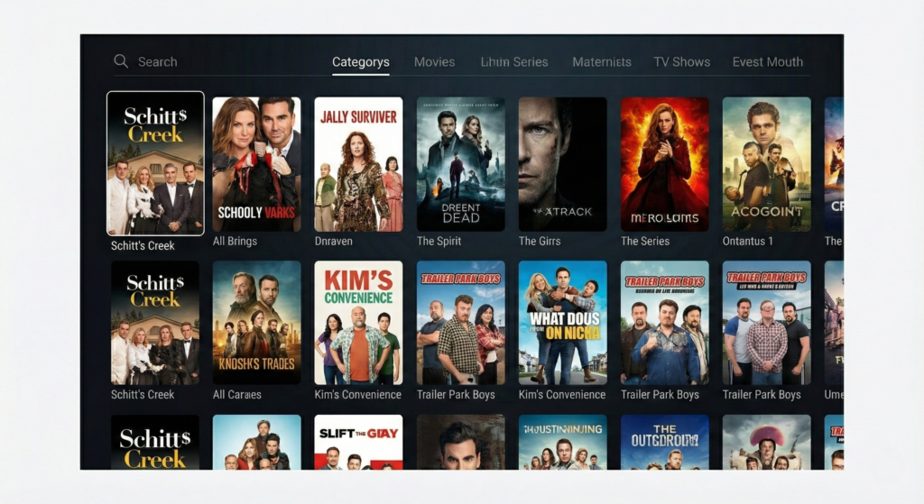 IPTV VOD movies and series Canada 2026