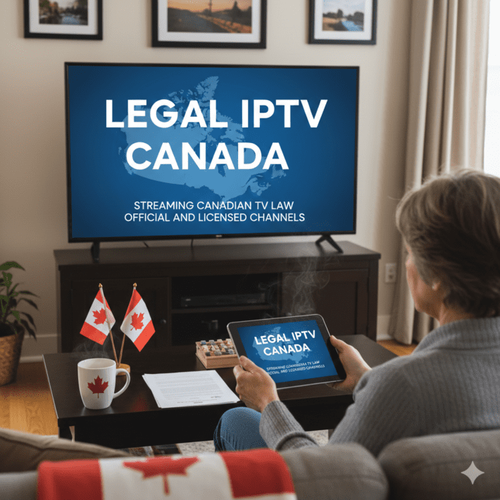 Is IPTV legal in Canada laws explained on laptop screen