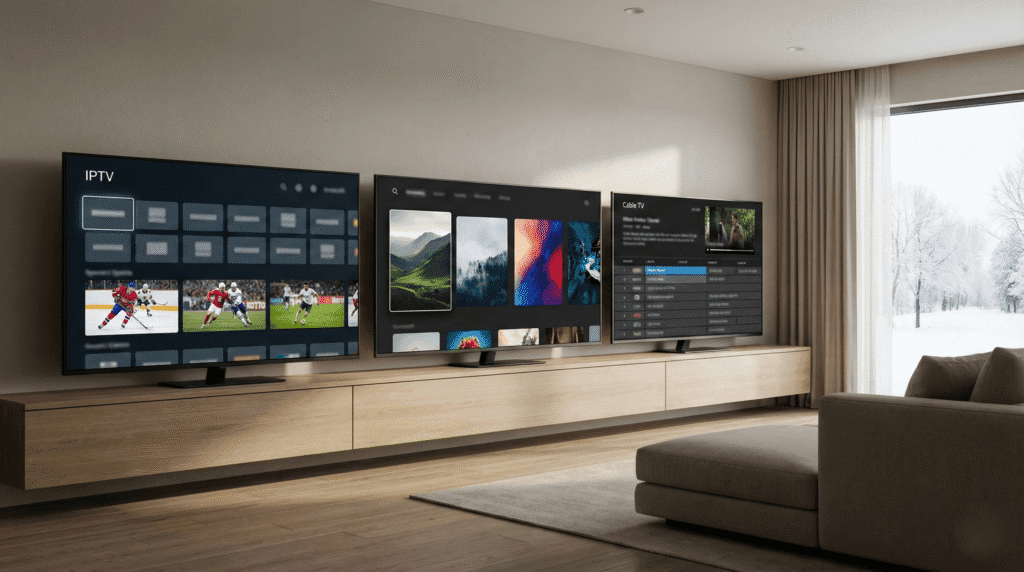 IPTV Canada vs Netflix streaming on a smart TV