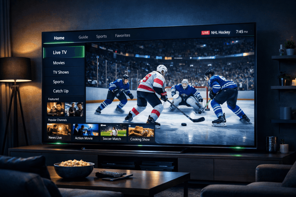 NHL action live on buffer-free IPTV Canada service