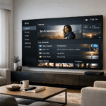 IPTV Smart TV Canada setup shown on a modern television in a Canadian living room